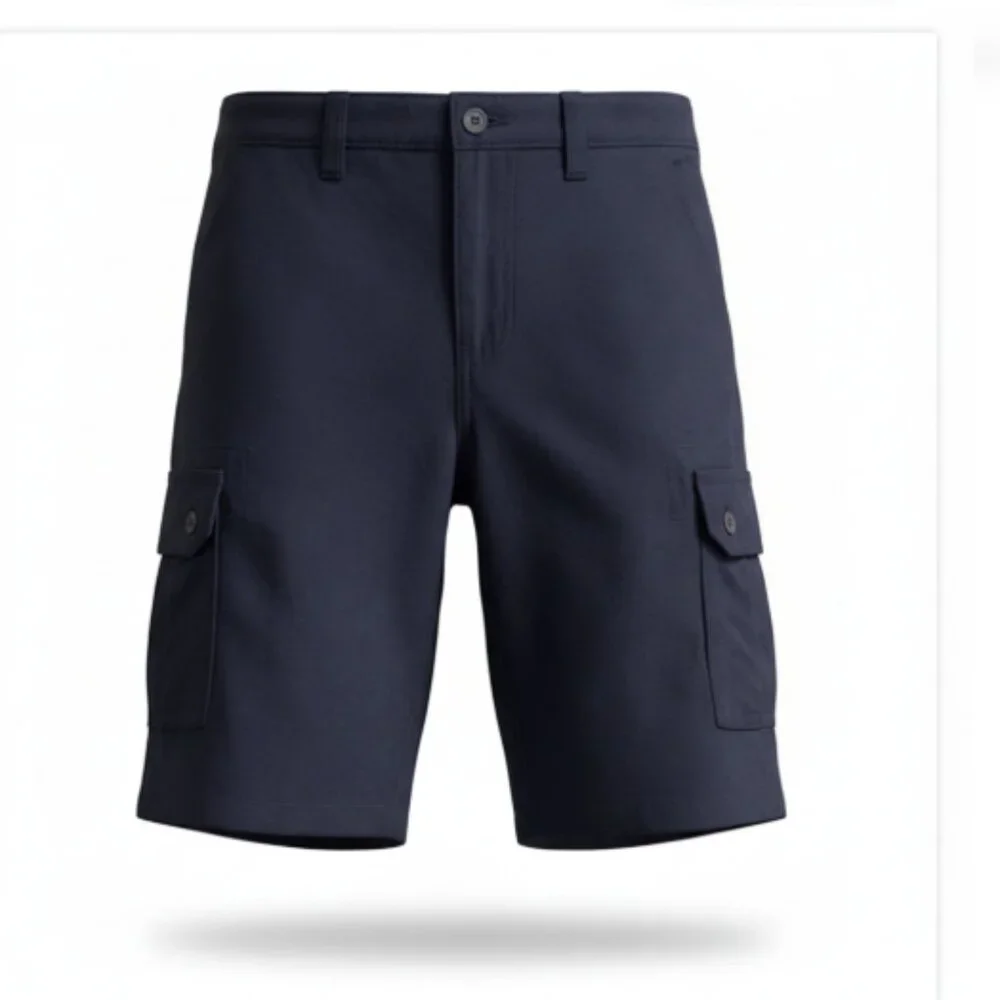 Boys Cargo Shorts Size 12 (26x8) NWT Navy Blue Skool Threads Uniform Pockets